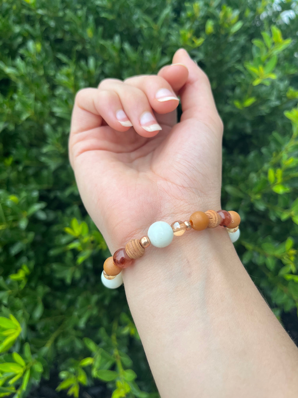 Golden Brown Cross Charm Bracelet